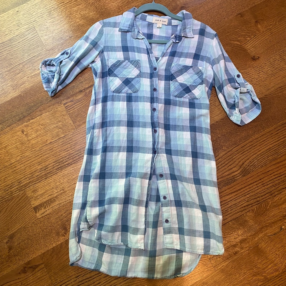 Cloth and Stone flannel shirt dress